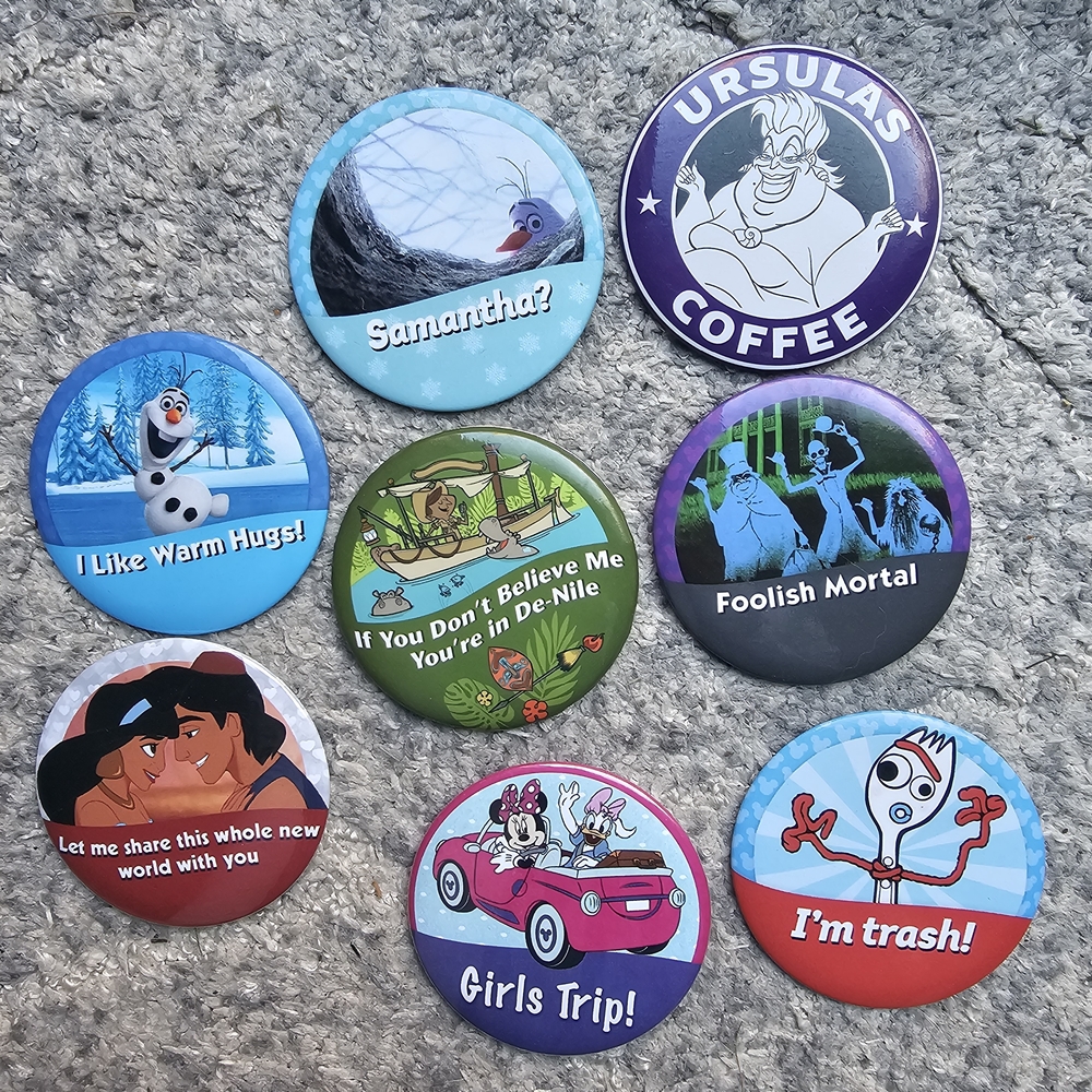 Colorful Disney Character Button Set